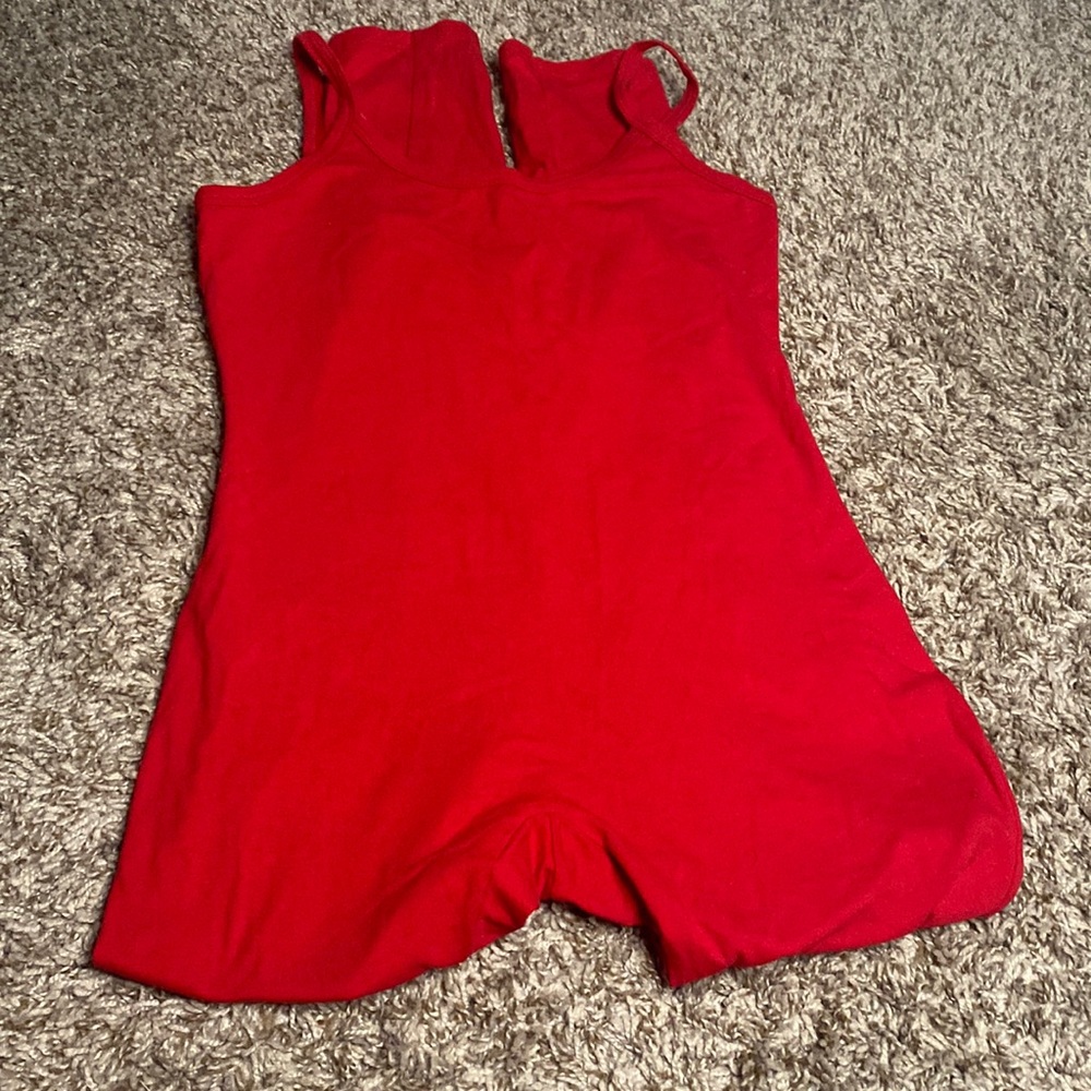 Fit good red jumpsuit